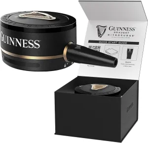 Guinness Draught Nitrosurge Device, Stout Beer, Perfect Pub Pour at Home, Rich Smooth Head & Sweetness of Malt Balanced with Hops, Cans Sold Separately, Device Only, Black