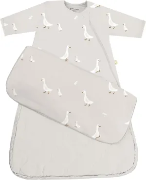 GUNAMUNA Unisex Baby Long-Sleeve Wearable Sleep Bag, 0.5 TOG, Soft Rayon, Easy Diaper Changes