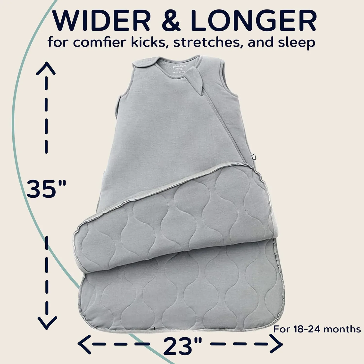 GUNAMUNA Unisex Baby Sleep Bag, Sleep Sack Sleeping Bag for Infants Toddlers Nap Time, Easy Changing Diaper Zipper, 2.6 TOG