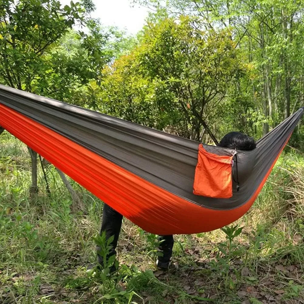 Hammock Camping Hammock Camping Hammock Portable Parachute Fabric Garden Outdoor Leisure Sleeping Swing Travel Hanging Bed Hammocks for Outside (Color : C)