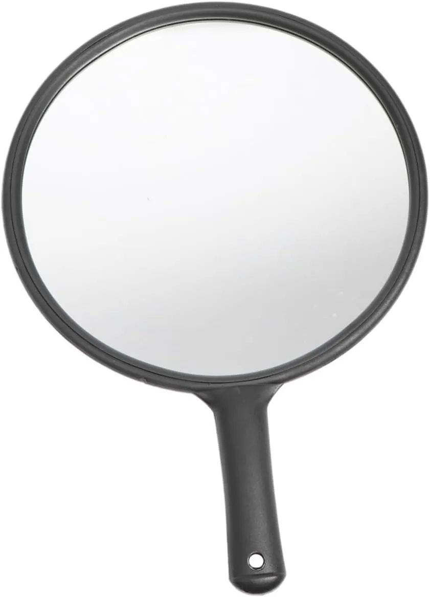 Happyyami 1Pc Handheld Portable Makeup Mirror Durable Single Side Mirror with High Definition Clarity for Travel Purse Handbag Present for Women and Makeup Artists