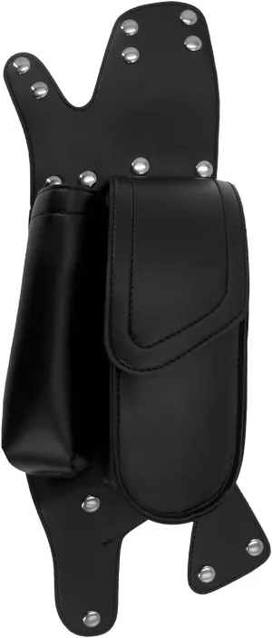 HDBUBALUS Saddlebag Guard Bag with Water Bottle Holder Fit for Harley Touring Road King Electra Glide Road Glide 1993-Later Right Side