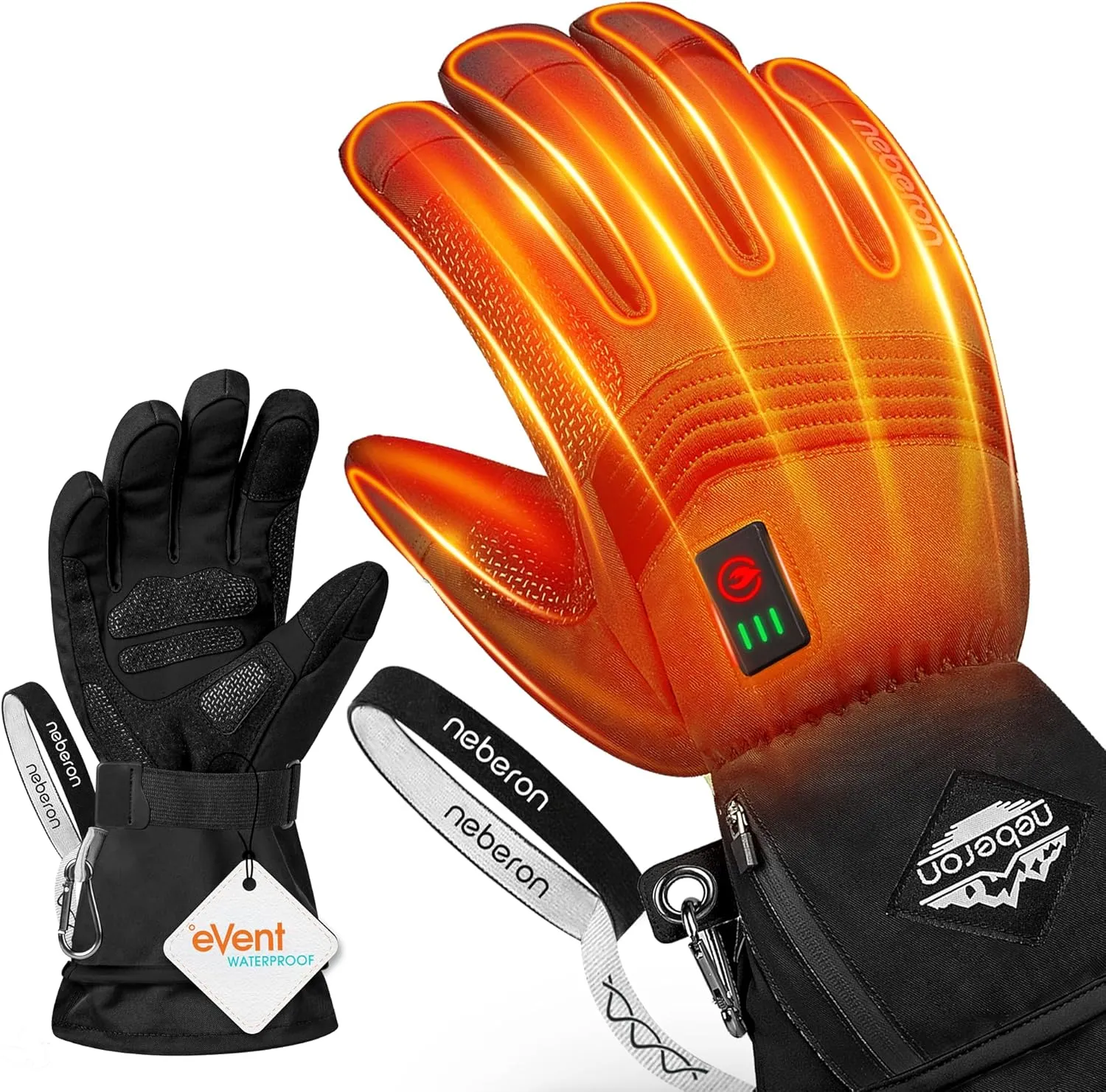 Heated Gloves for Men Women, Electric Heated Work Gloves, Rechargeable 7.6V Battery, 8.5h Warmth, Waterproof Event Heating Glove for Winter Sports, Motorcycle Cycling Skiing Hiking Camping