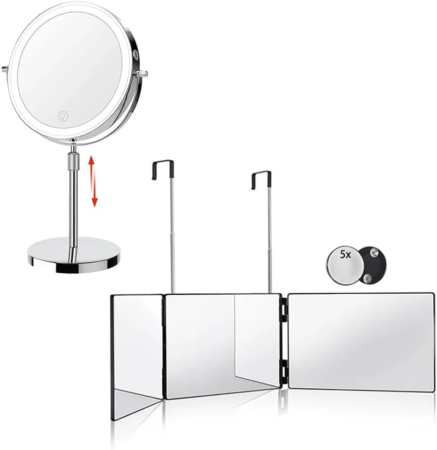 HIEEY Lighted Makeup Mirror with Magnification