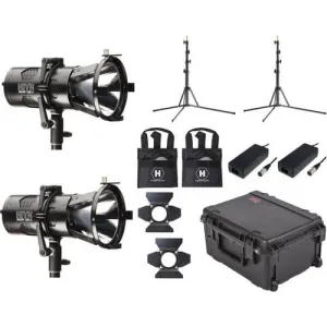 Hive Lighting Two WASP 100-C LED Spot 2-Light Kit with two Stands and two Custom Foam Case