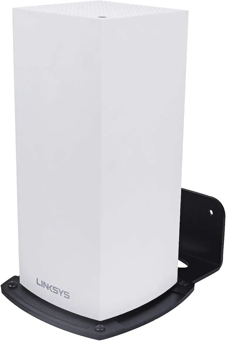 HOLACA Wall Mount Holder for Linksys Velop WiFi 6 Mesh Router MX5 Velop Ax MX4200, Bracket Hanger Stand Compatible with WiFi System for Whole Home Network(1 Pack)