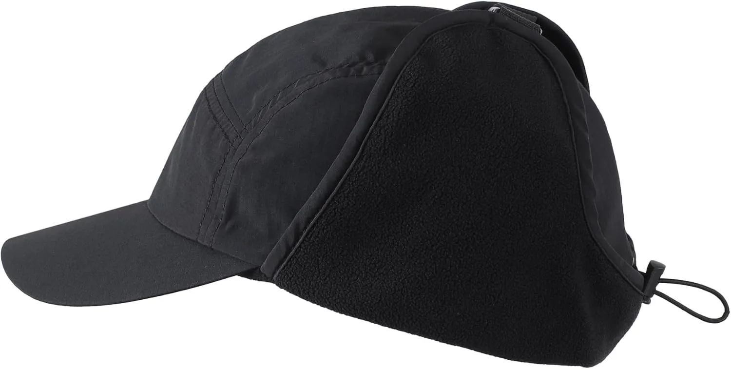 Home Prefer Mens Winter Hat Warm UPF50  Baseball Hat with Earflaps Fleece Lined Waterproof Trooper Trapper Hat
