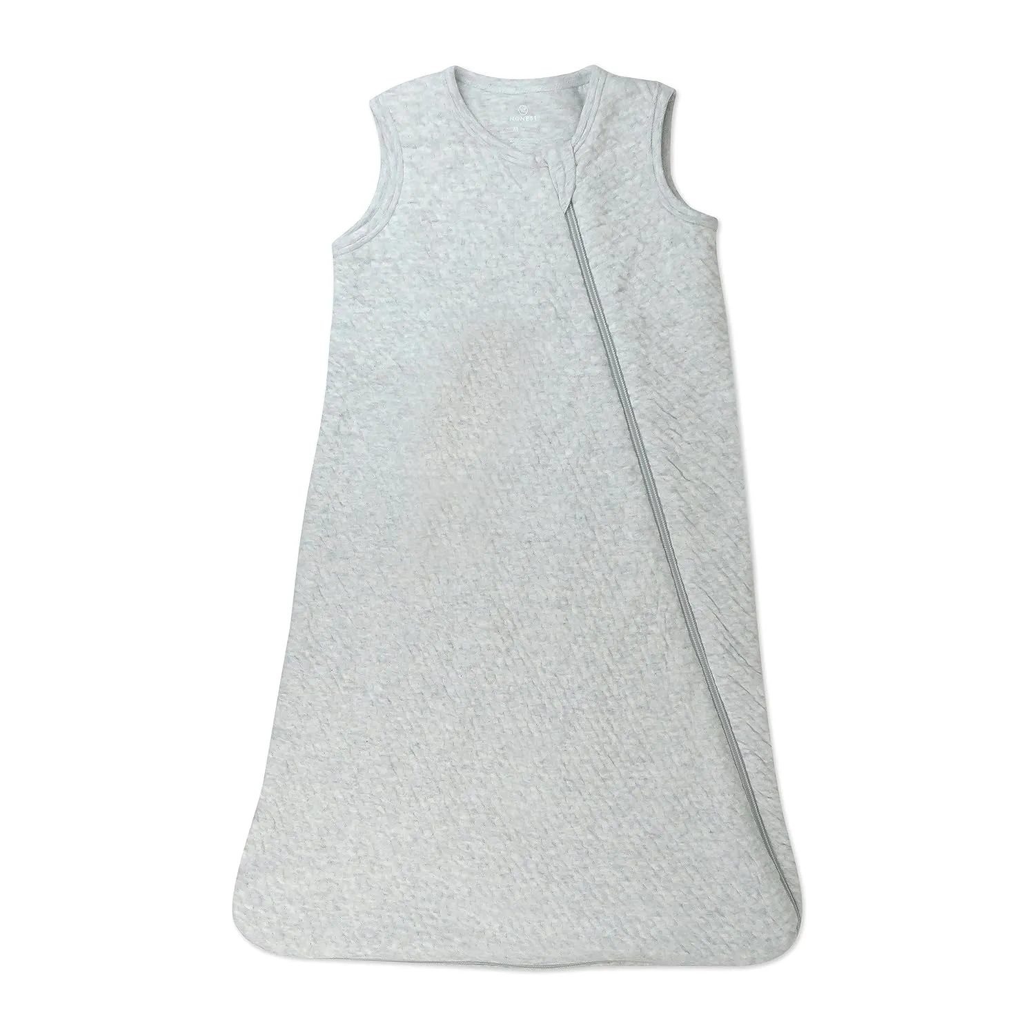 HonestBaby Baby Standard Wearable Blankets Sleeping Bags Swaddle Transition 100% Organic Cotton for Infant Boys, Girls, Unisex, Light Gray Heather, Medium