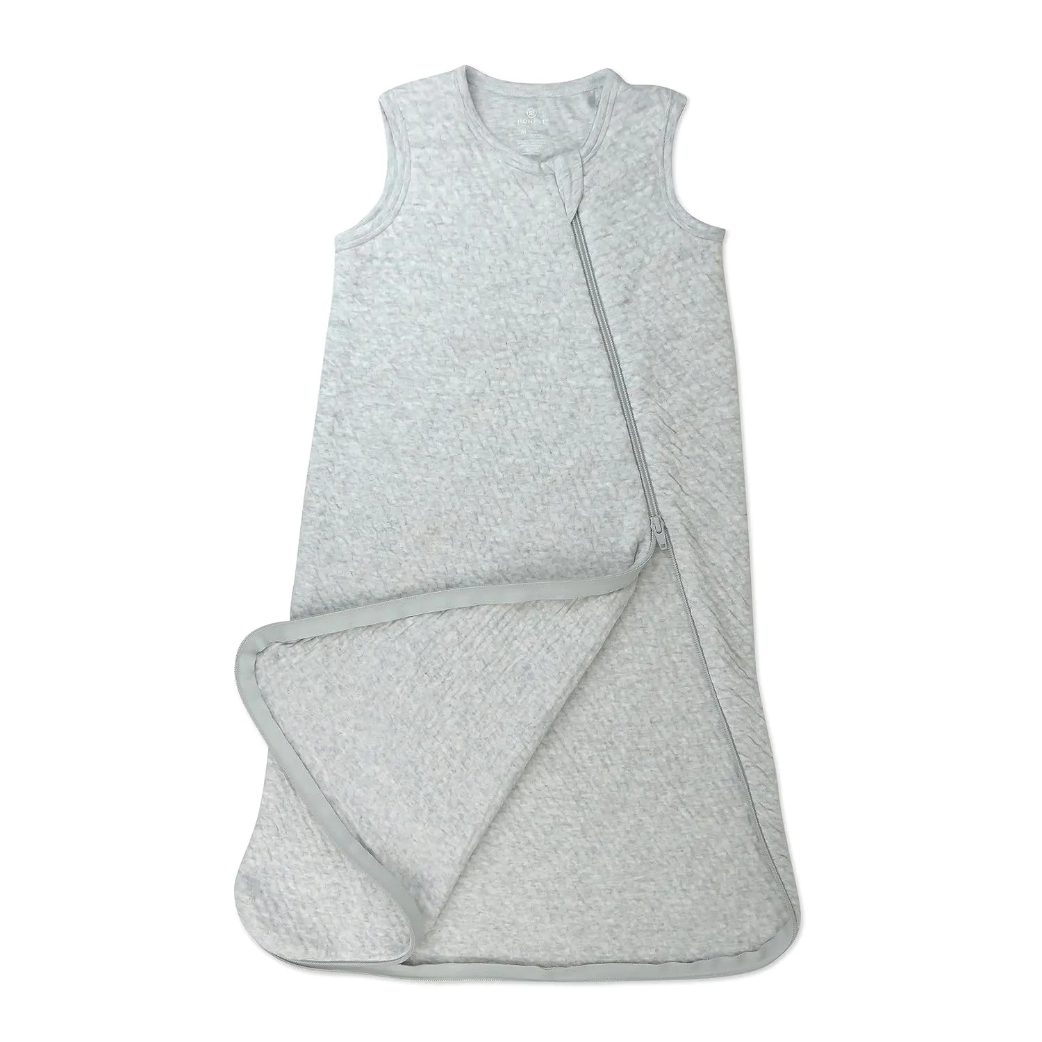 HonestBaby Baby Standard Wearable Blankets Sleeping Bags Swaddle Transition 100% Organic Cotton for Infant Boys, Girls, Unisex, Light Gray Heather, Medium