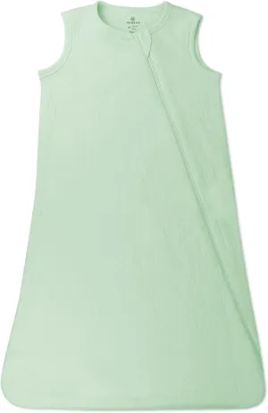 HonestBaby Baby Standard Wearable Blankets Sleeping Bags Swaddle Transition 100% Organic Cotton for Infant Boys, Girls, Unisex, Sage, Medium