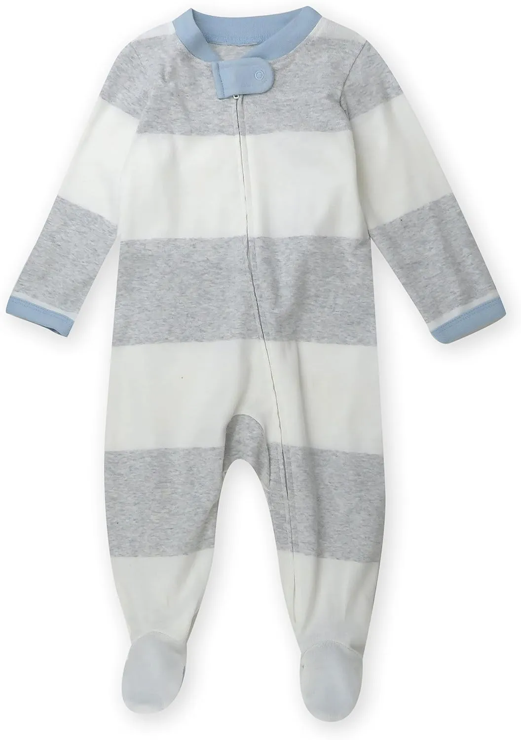 HonestBaby Sleep & Play Footed One-Piece Pajama Sleeper 100% Organic Cotton, Baby Boys