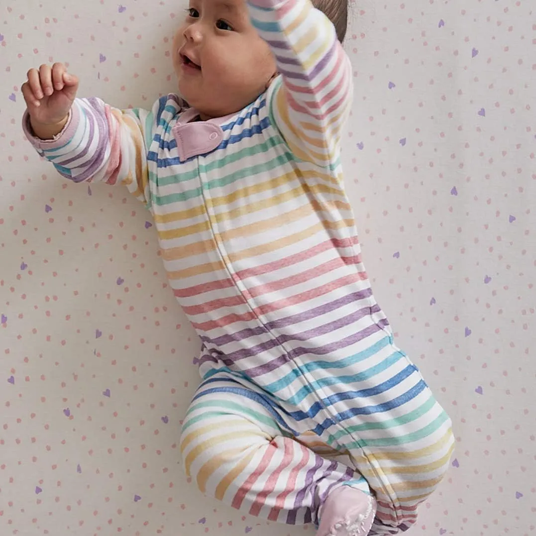 HonestBaby Sleep & Play Footed One-Piece Pajama Sleeper 100% Organic Cotton, Baby Boys