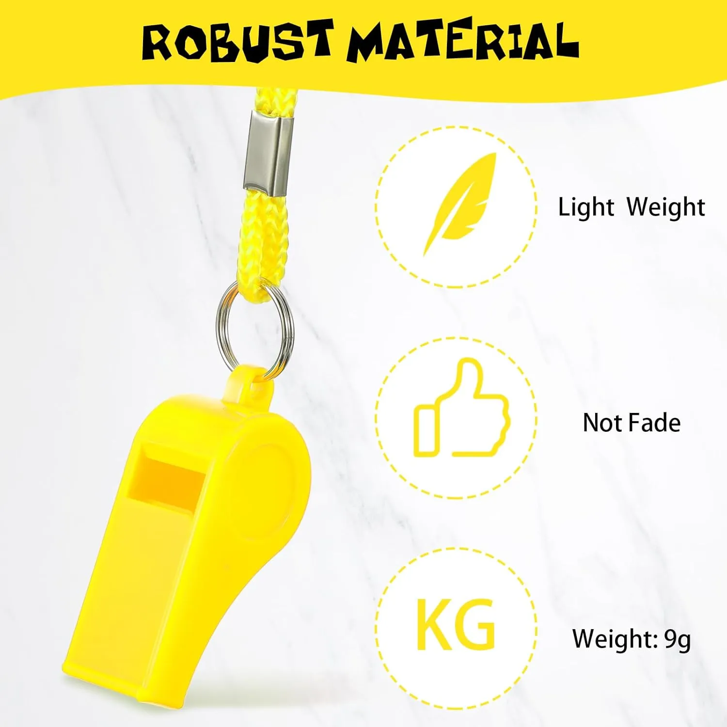 Honoson Whistle for Adults with Lanyard Plastic Safety Emergency Whistle Survival Loud for Lifeguard Coaches Hiking Outdoor Camping Accessories