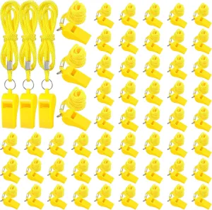 Honoson Whistle for Adults with Lanyard Plastic Safety Emergency Whistle Survival Loud for Lifeguard Coaches Hiking Outdoor Camping Accessories