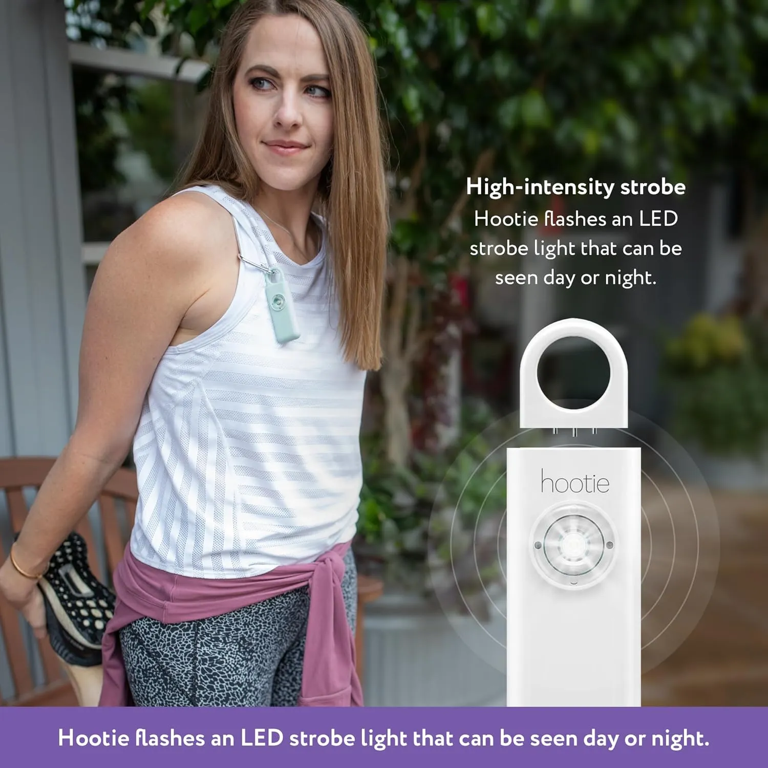 Hootie Personal Safety Alarm for Women, Men, & Kids - Keychain Alarm, Self Defense Strobe & Siren, Security Siren Keychain with 130dB Self Defense Siren & Strobe Light - Navy