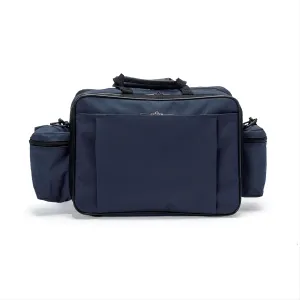 Hopkins Medical Products Mark V ExL Home Health Shoulder Bag, HIPAA Compliant, Durable & Spacious, Adjustable Straps, Fold-Down Compartment, 13x11.25x7.5 inch, Stylish and Secure Design, Navy
