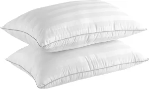 Hotel Collection Fluffy Bed Pillows Standard Size Set of 2- Down Alternative Pillow-Best Soft Pillows for Sleeping-Pillows for Side,Back and Stomach Sleepers-Relief Neck Pain - 20x26 in