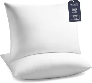 Hotel Collections Bed Pillows, Queen Size Set of 2, 2025 Updated Down Alternative Filling, Soft White Pillow for Back, Stomach or Side Sleepers, 30x20