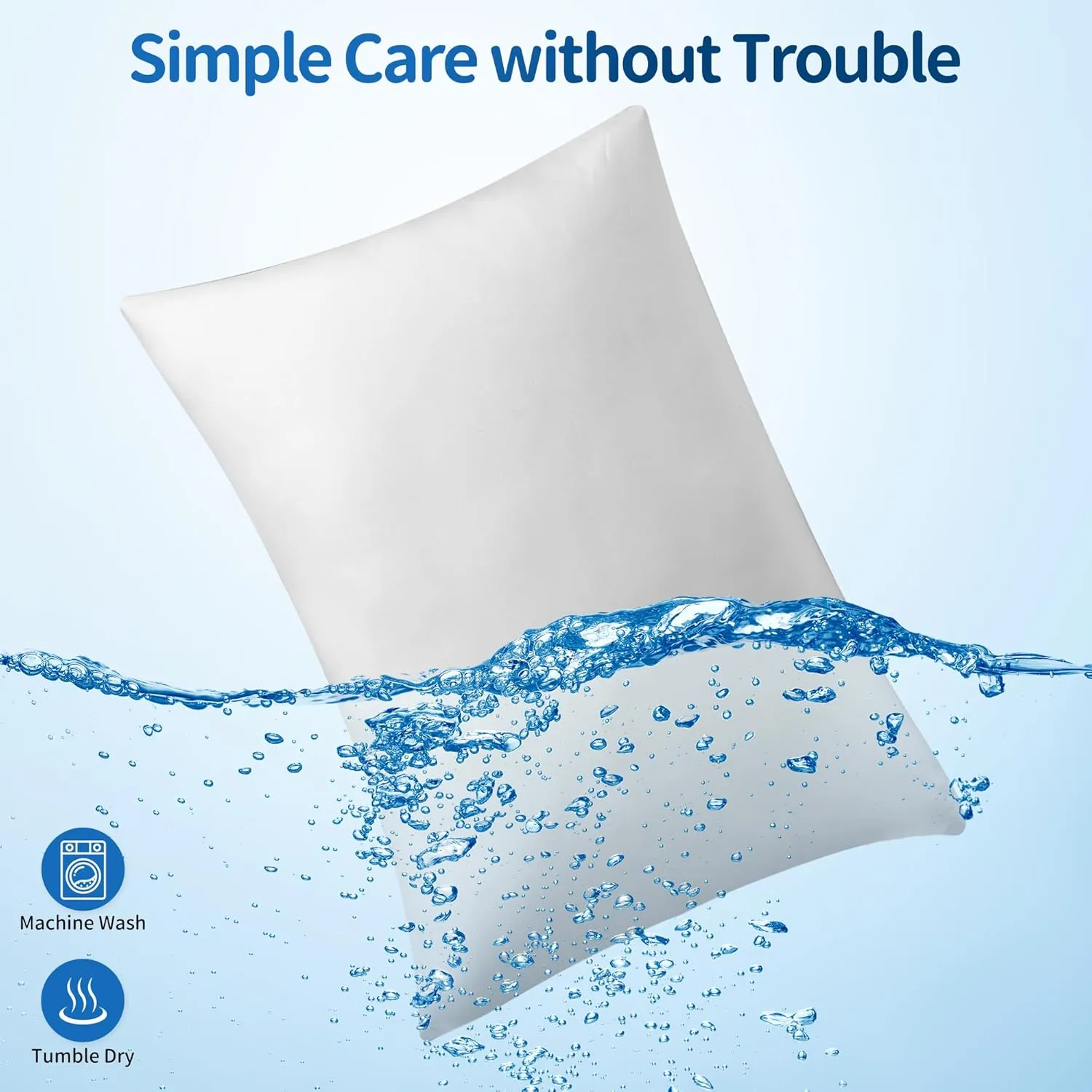 Hotel Collections Bed Pillows, Queen Size Set of 2, 2025 Updated Down Alternative Filling, Soft White Pillow for Back, Stomach or Side Sleepers, 30x20