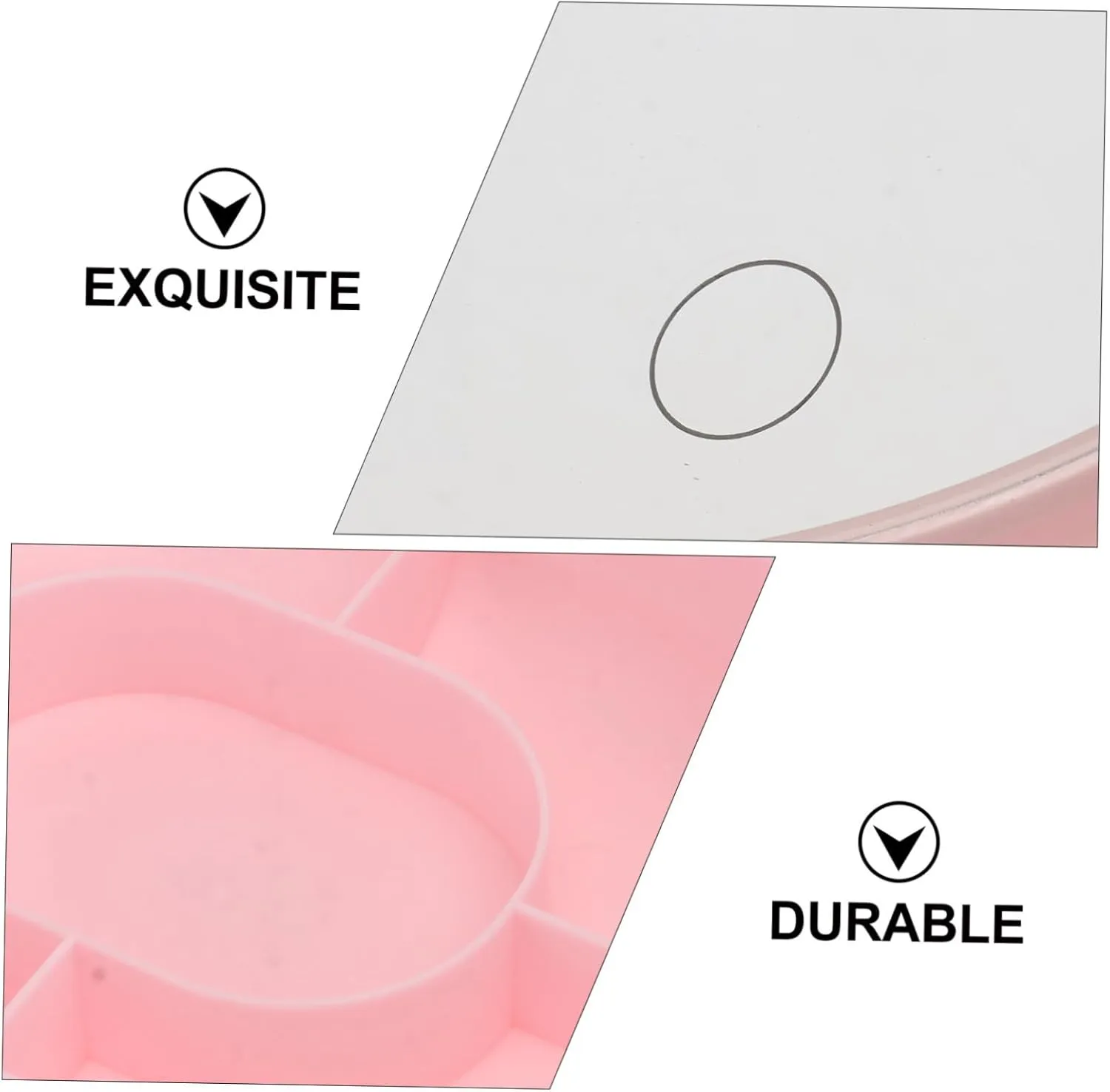 Housoutil Makeup Mirror Lights and Storage Rotatable 360° Led Lighting Compact Portable for Women Vanity Mirror for Girls