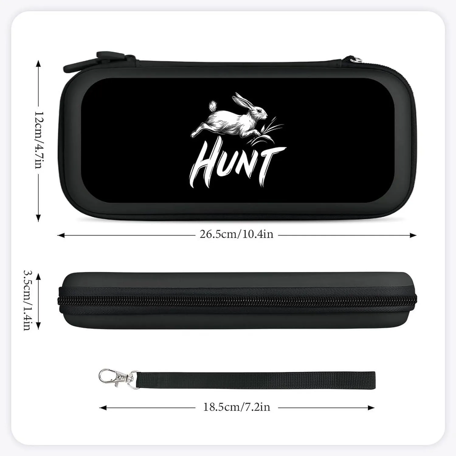 Hunt Hunting Rabbit Running Compatible with Switch Carrying Case Hard Travel Game Bag Pouch with 15 Games Accessories