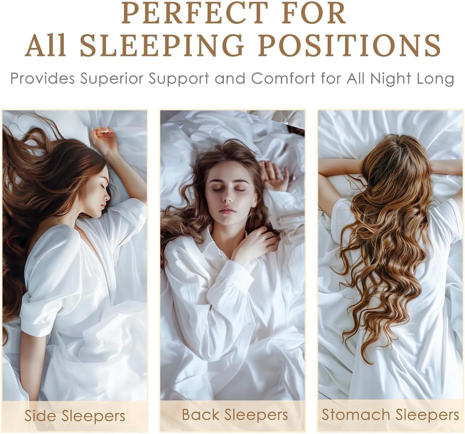 HUXMEYSON Pillows Standard Size Set of 4, Bed Pillows Set of 4, Down Alternative Luxury Hotel Pillows for Sleeping and for Side and Back Sleepers