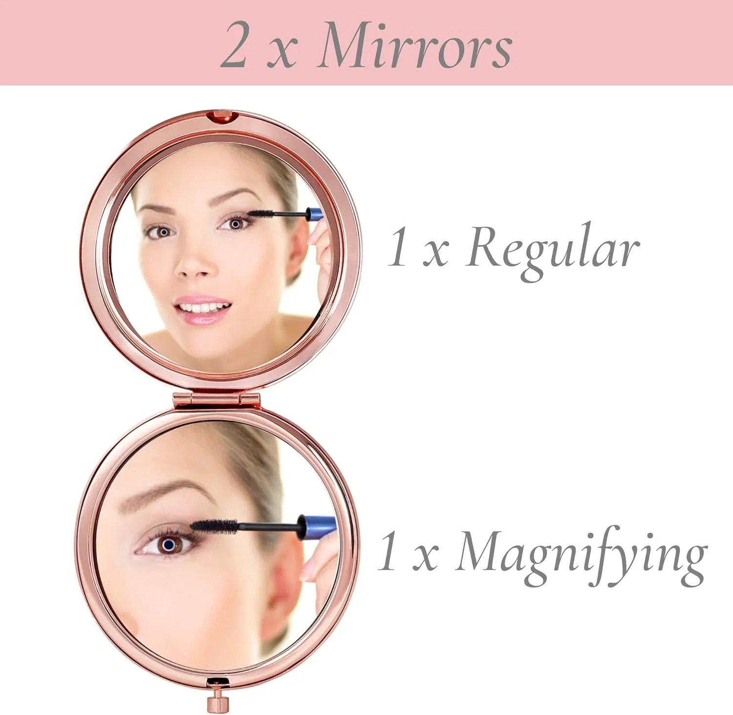 'I Love You Mom' Rose Gold Magnified Makeup Mirror - Sentimental Mother's Day Gift