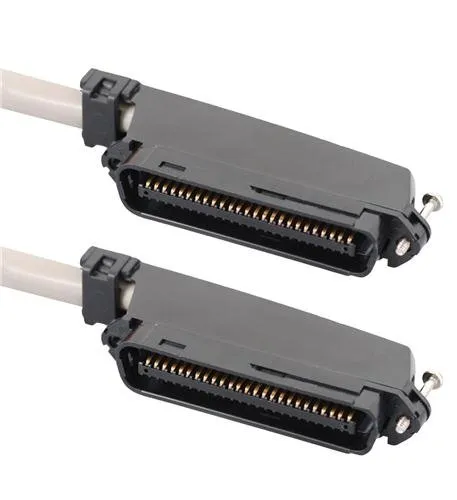 ICC Male to Male 25 Pair Telco Cable 25ft - Cat3 24AWG, 100% Solid Pure Copper, Gray Riser CMR Cable with 90 Degree 50 Pin Telco Connector for Voice and Low Data PBX Applications, 25 Feet