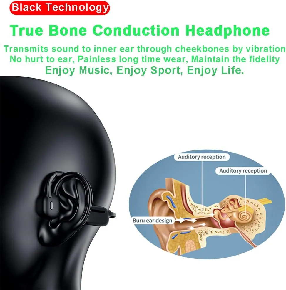 IHAO Swimming Headphones True Bone Conduction Open Ear Headset MP3 Player Built-in 32G Memory IP68 Underwater Waterproof Stereo Bluetooth Earphone for Driving Bicycling Running Skiing-Grey