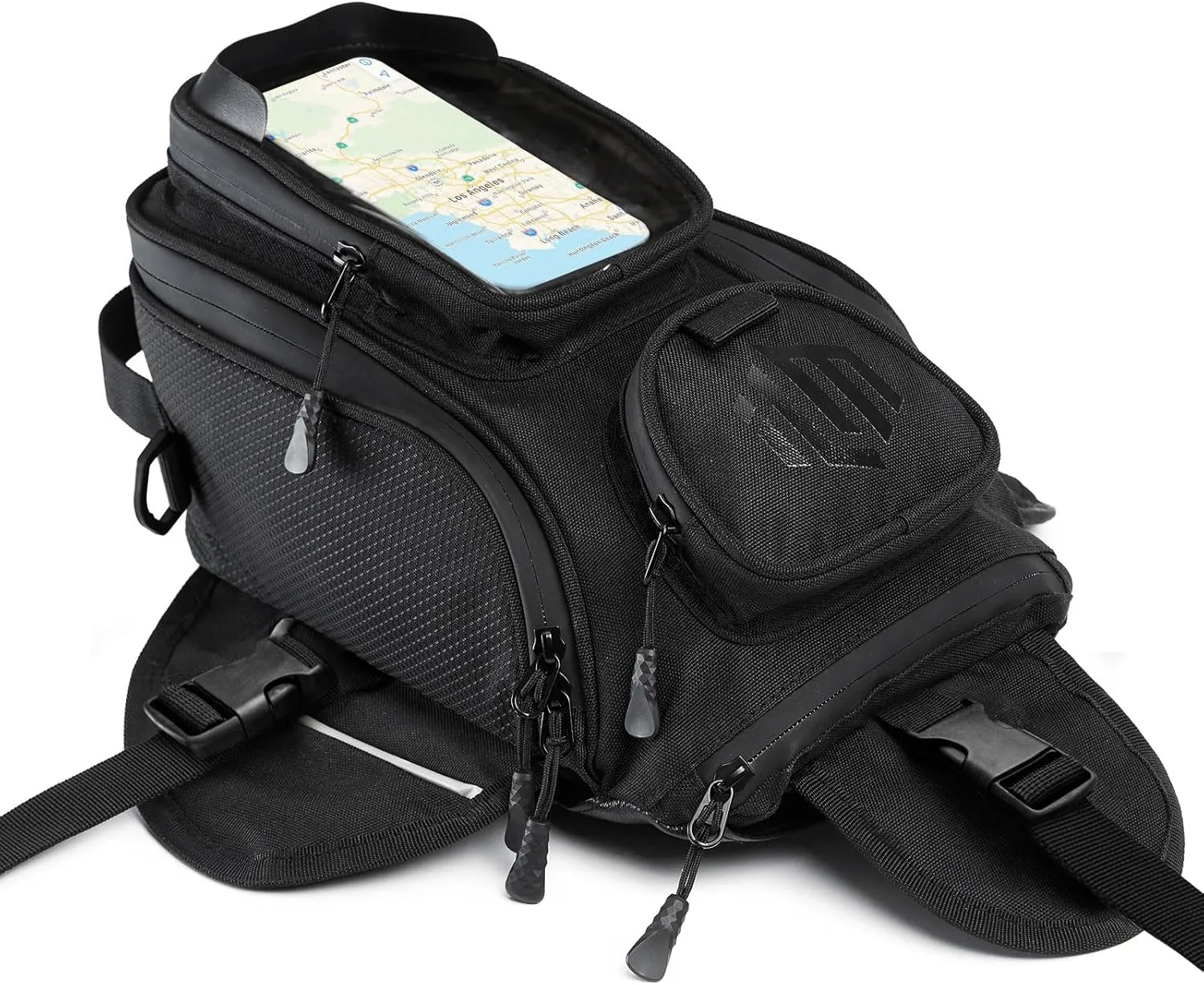 ILM Motorcycle Tank Bag Magnetic 4 Straps Reinforced Fastening Waterproof Touch Screen Phone Pouch Motorbike BT01