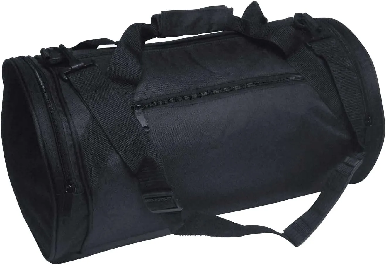 ImpecGear Round Roll Bag, Gym Carry-On Bag, Sports Dufffel Duffle, Travel Bag (Black)