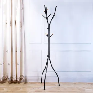 Iron Floor Hanger Bedroom Entrance Hat Tree Branch Hanger Living Room Hanging Bag Rack Household Coat Rack(E)