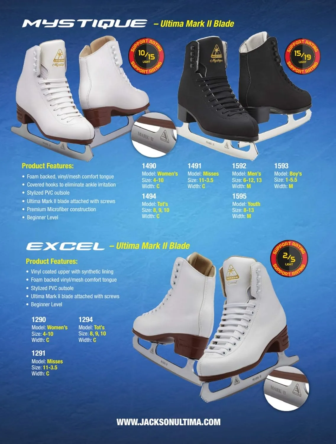 Jackson Ultima Figure Ice Skates for Women and Girls Bundle with Bag and/or Guardog Skate Guards