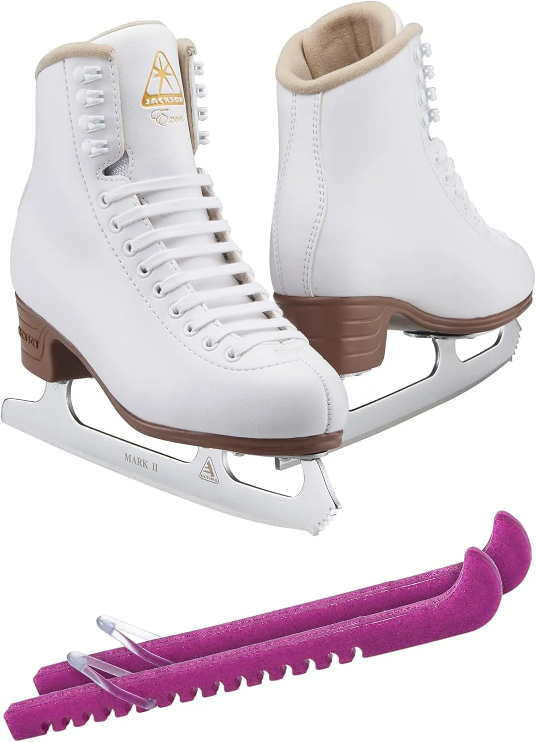 Jackson Ultima Figure Ice Skates for Women and Girls Bundle with Bag and/or Guardog Skate Guards