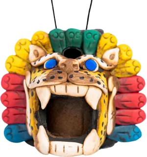 Jaguar Aztec Whistle - Silbato Azteca Jaguar con Penacho - Produces Loud Screams up to 125 dB