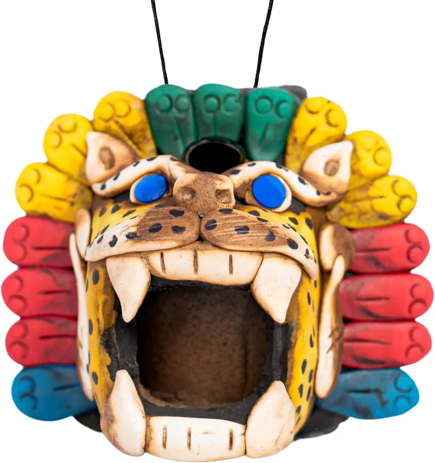 Jaguar Aztec Whistle - Silbato Azteca Jaguar con Penacho - Produces Loud Screams up to 125 dB