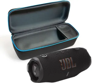 JBL Charge 6 Bluetooth Speaker & divvi! Premium Hard Case Bundle - Black