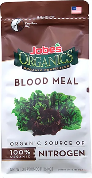 Jobe's Organics Granular Blood Meal Fertilizer, Excellent Source of Nitrogen for Spinach, Broccoli, and Leafy Greens, 3 lbs Bag