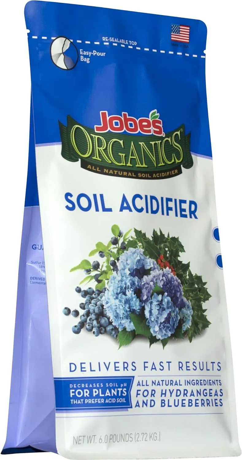 Jobe's Organics Granular Soil Amendment, Organic Soil Acidifier for Blueberry and Hydrangea Plants, 6 lbs Bag