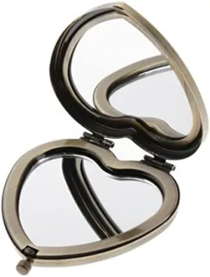 Jojomis 6xHeart Travel Foldable Mirror Make Up Cosmetics Magnifying Mirror Bronze