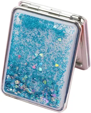 Jojomis Make-up Mirror Compact Mirror Portable Hand Mirror Round Mini Mirror - Blue, Square