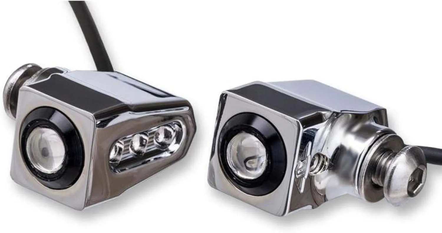 Joker Machine 05-206-AC Rat Eye LED Turn Signal - Chrome w/ Amber LEDs
