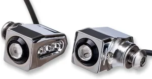 Joker Machine 05-206-RC Rat Eye LED Turn Signal - Chrome w/ Red LEDs