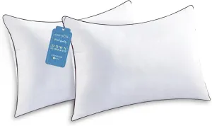 JOLLYVOGUE Standard Pillows Set of 2, Cooling and Supportive Bed Pillows for Side and Back Sleepers, Down Alternative Hotel Collection Sleeping Pillow, 26x20 Inches