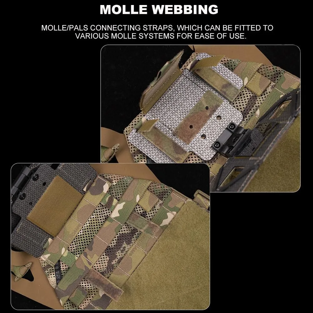 Jungle Leopard Tactical Phone Pouch Foldable Molle Hunting Vest Chest Mobile Navigation Board Camping Map Case