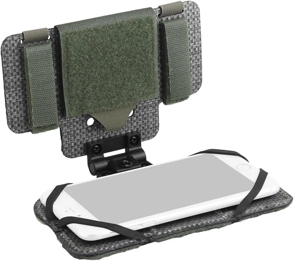 Jungle Leopard Tactical Phone Pouch Foldable Molle Hunting Vest Chest Mobile Navigation Board Camping Map Case