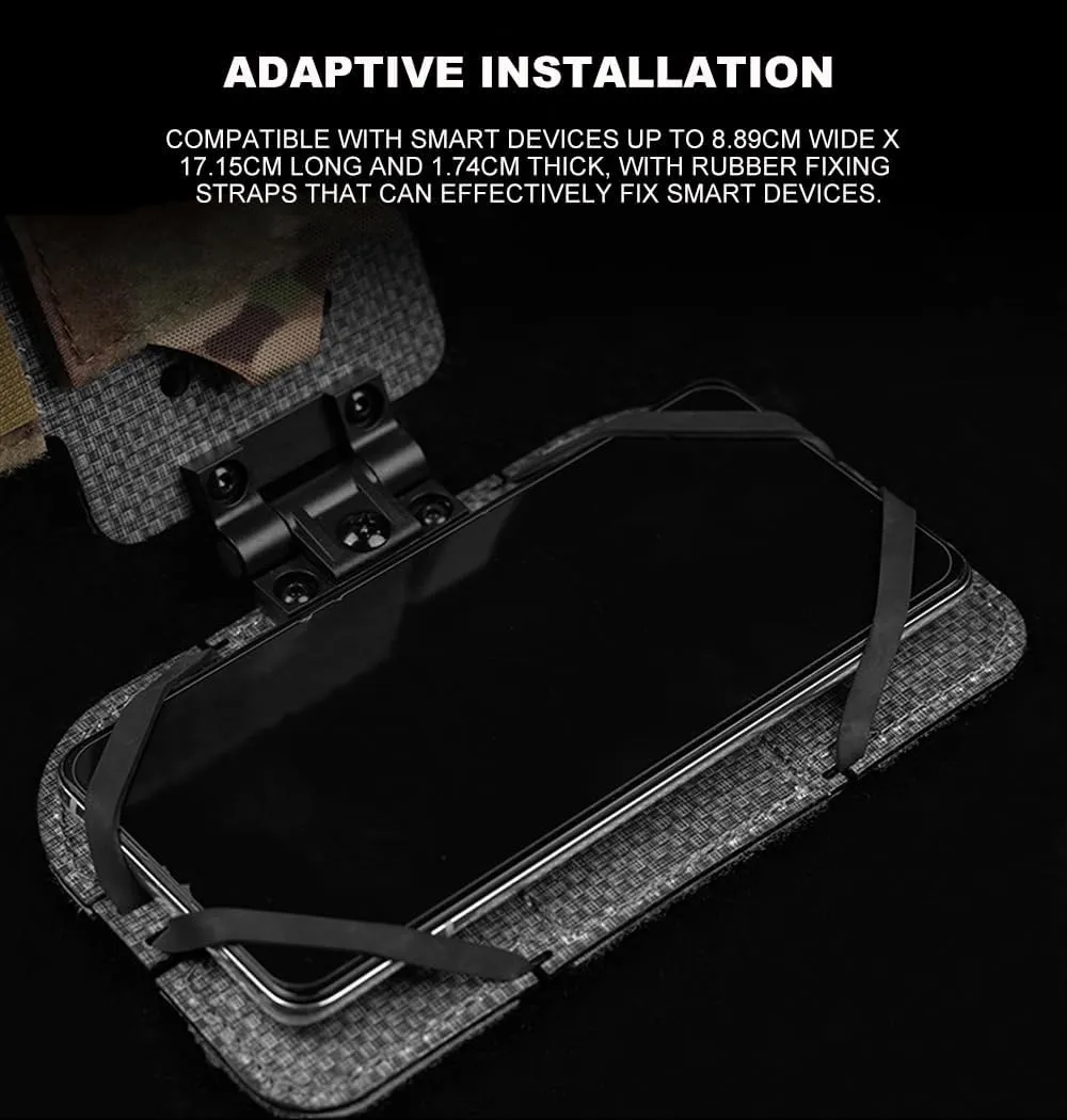 Jungle Leopard Tactical Phone Pouch Foldable Molle Hunting Vest Chest Mobile Navigation Board Camping Map Case