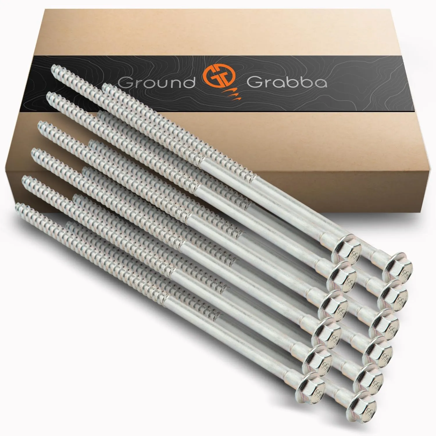 Junior, Heavy Duty Screw-in Ground Anchors, for Tents, Outdoor Camping, Backpacking, and Yard Use - 11 Inch, 12 Pack (Made in The USA)