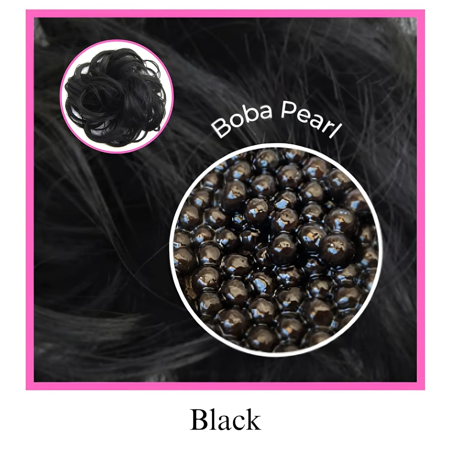 Juvabun Messy Bun Hair Piece - Black| Hair Pieces for Women & Men| Messy Bun Hair Piece | Everyday Wear | Washable & Realistic| Synthetic Messy Hair Bun |Black