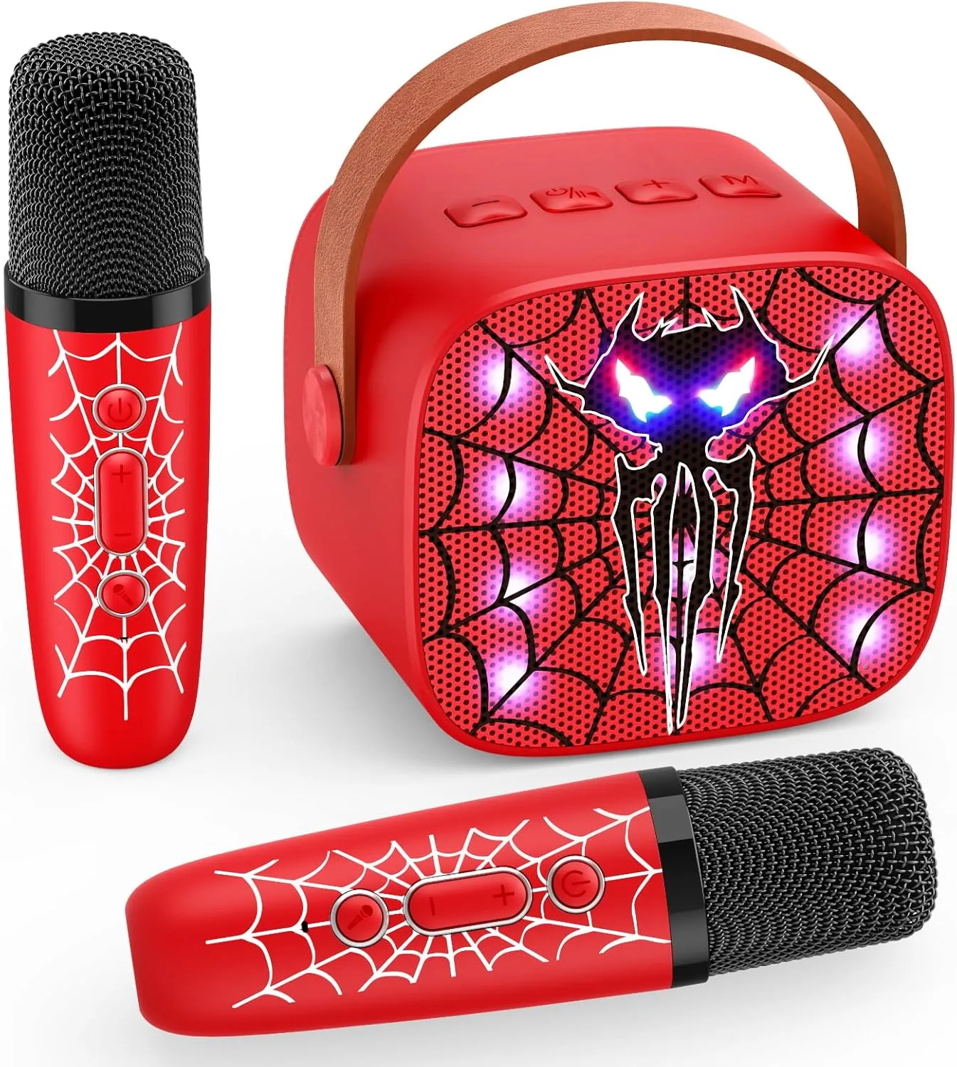 Karaoke Machine Toys for Kids Ages 3-12: Mini Portable Bluetooth Speaker with 2 Wireless Microphones LED Light Toy Birthday Gifts for Boys Girls Toddlers 3 4 5 6 7 8 9 10 Year Old Boy Girl Kid